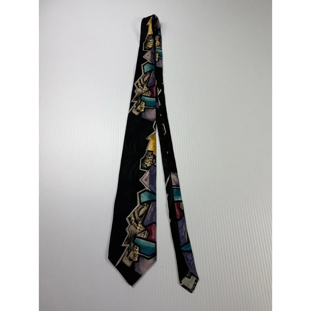Givenchy Necktie Silk Abstract Geometric Patterned‎ Designer Mens Tie